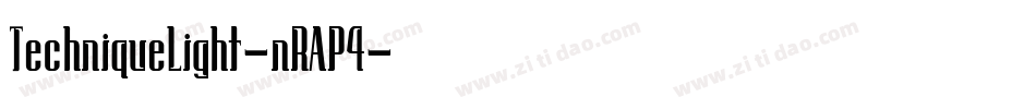 TechniqueLight-nRAP4字体转换