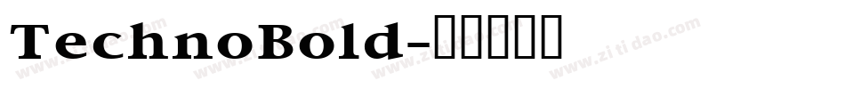 TechnoBold字体转换