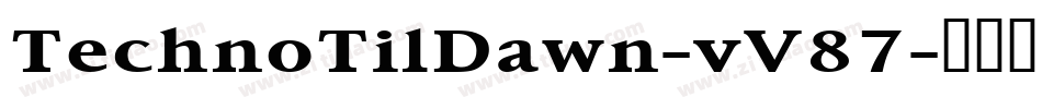 TechnoTilDawn-vV87字体转换