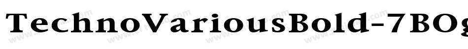 TechnoVariousBold-7BOg4字体转换