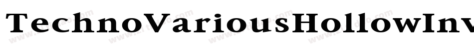 TechnoVariousHollowInverse-PKV87字体转换