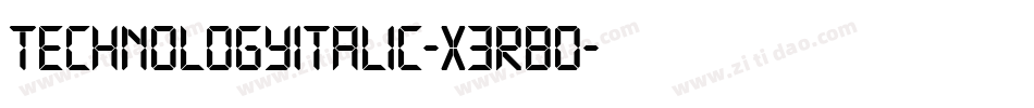 TechnologyItalic-x3RBO字体转换