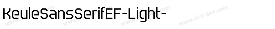 KeuleSansSerifEF-Light字体转换