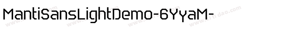 MantiSansLightDemo-6YyaM字体转换