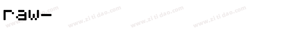 raw字体转换