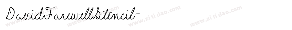 DavidFarewellStencil字体转换