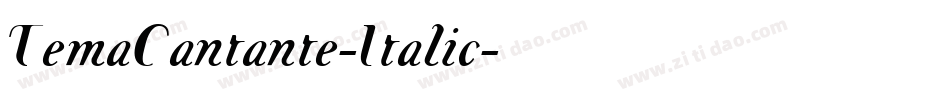 TemaCantante-Italic字体转换