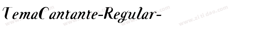 TemaCantante-Regular字体转换