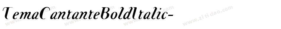 TemaCantanteBoldItalic字体转换