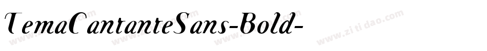TemaCantanteSans-Bold字体转换