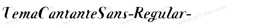 TemaCantanteSans-Regular字体转换