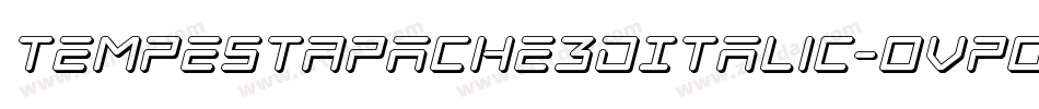 TempestApache3DItalic-OvPo字体转换