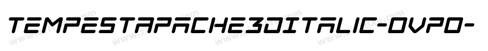 TempestApache3DItalic-OvPo字体转换