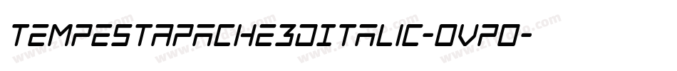 TempestApache3DItalic-OvPo字体转换