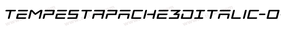 TempestApache3DItalic-OvPo字体转换
