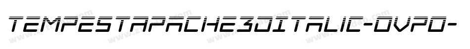 TempestApache3DItalic-OvPo字体转换