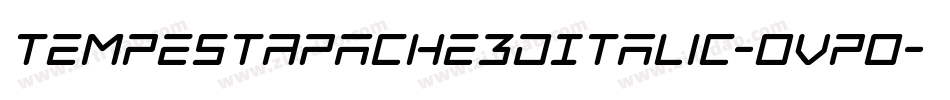 TempestApache3DItalic-OvPo字体转换