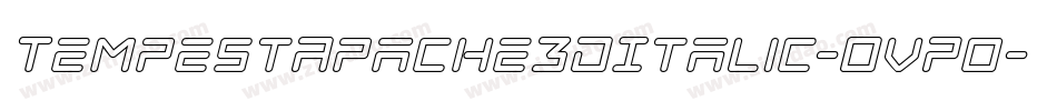 TempestApache3DItalic-OvPo字体转换