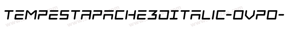 TempestApache3DItalic-OvPo字体转换