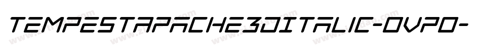 TempestApache3DItalic-OvPo字体转换