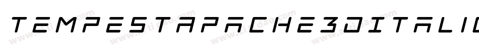 TempestApache3DItalic-OvPo字体转换