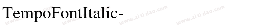 TempoFontItalic字体转换