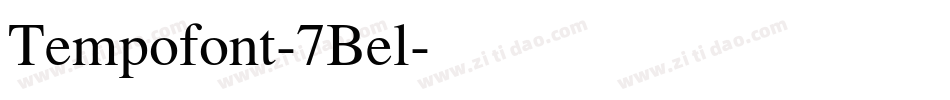 Tempofont-7Bel字体转换