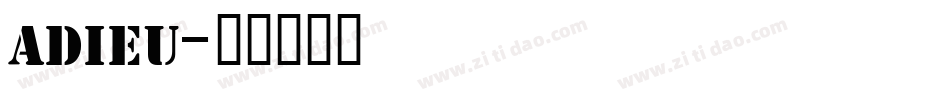 adieu字体转换