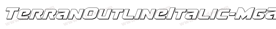 TerranOutlineItalic-MgAr字体转换 TerranOutlineItalic-MgAr字体转换