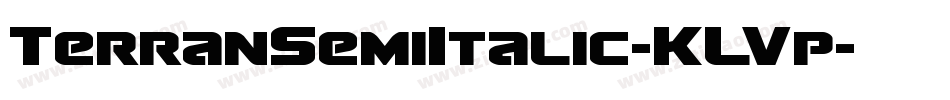 TerranSemiItalic-KLVp字体转换
