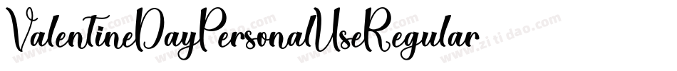 ValentineDayPersonalUseRegular-Pjyr字体转换