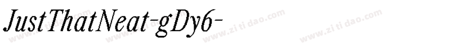 JustThatNeat-gDy6字体转换