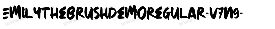 EmilyTheBrushDemoRegular-v7n9字体转换