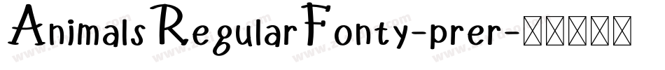 AnimalsRegularFonty-prer字体转换