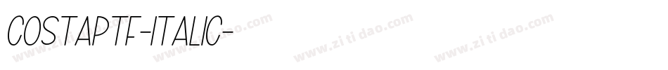 CostaPtf-Italic字体转换
