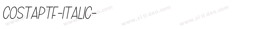 CostaPtf-Italic字体转换