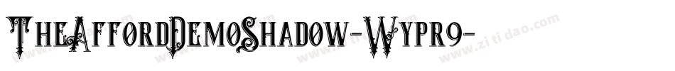 TheAffordDemoShadow-Wypr9字体转换