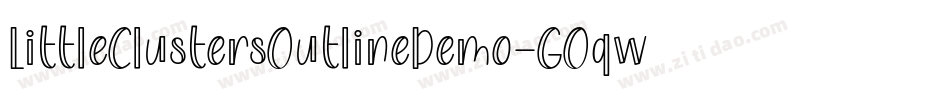 LittleClustersOutlineDemo-GOqwq字体转换