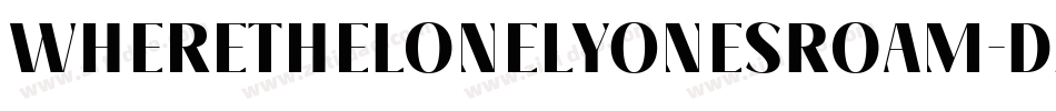 WhereTheLonelyOnesRoam-Dz39字体转换 WhereTheLonelyOnesRoam-Dz39字体转换
