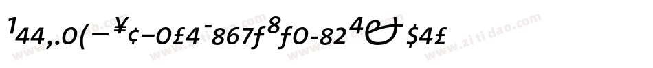 Beekman-SquareLightItalicExpert字体转换