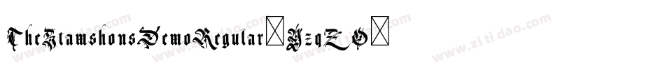 TheStamshonsDemoRegular-YzqZO字体转换