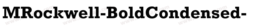 MRockwell-BoldCondensed字体转换