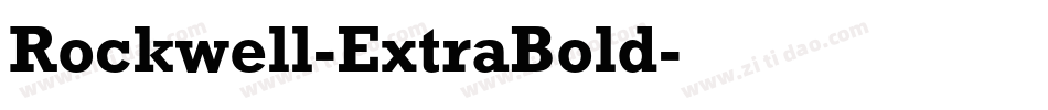 Rockwell-ExtraBold字体转换