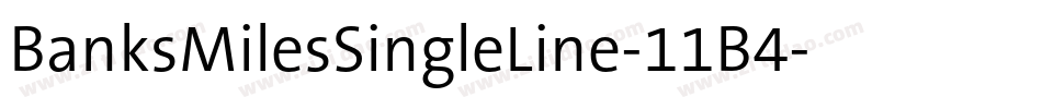 BanksMilesSingleLine-11B4字体转换