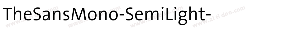TheSansMono-SemiLight字体转换