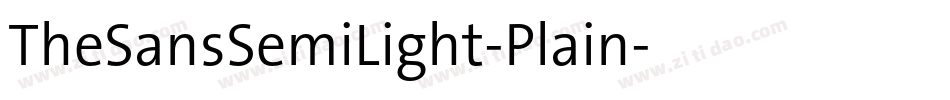 TheSansSemiLight-Plain字体转换