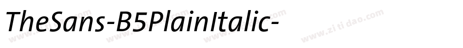 TheSans-B5PlainItalic字体转换