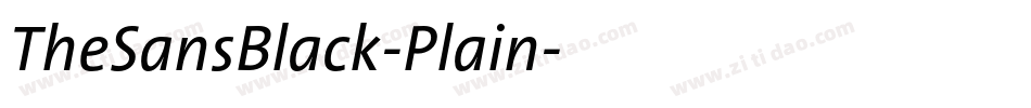 TheSansBlack-Plain字体转换