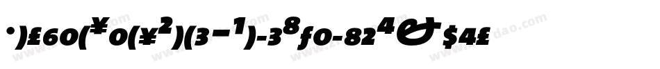 MorganSansCond-BoldItalicExpert字体转换