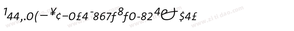 Beekman-SquareLightItalicExpert字体转换